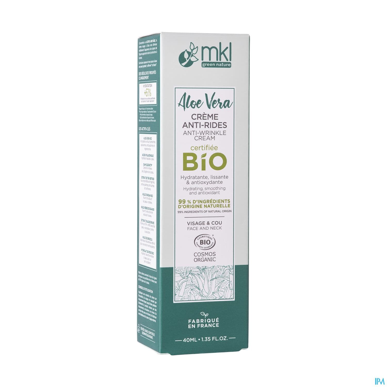Mkl Green Nature Creme Antirides Aloe Vera Bio 40ml