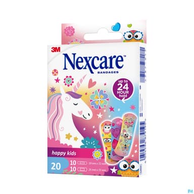 3m Nexcare Happy Kids Pansement Licorne 20