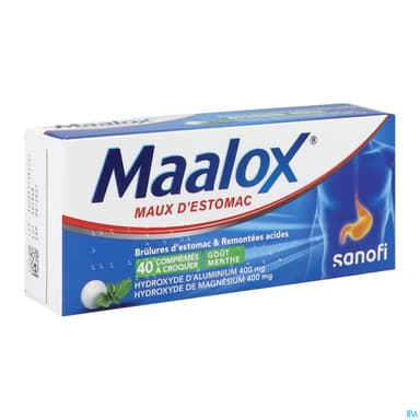 Maalox Maux Estomac Comprime A Croquer Menthe 40