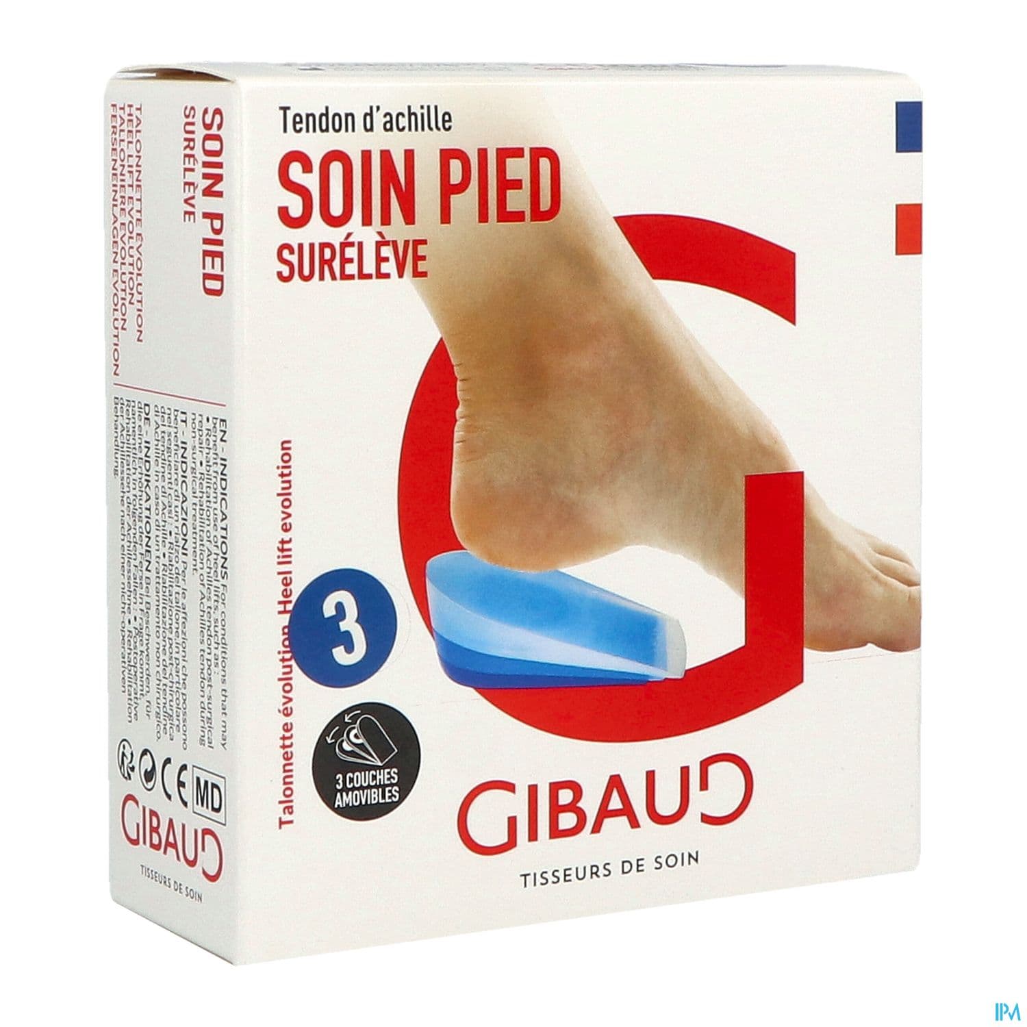 Gibaud Viscogib Evolution Talonnette Sureleve Tendon Achille T3 — PHARMACIE DES CLINIQUES