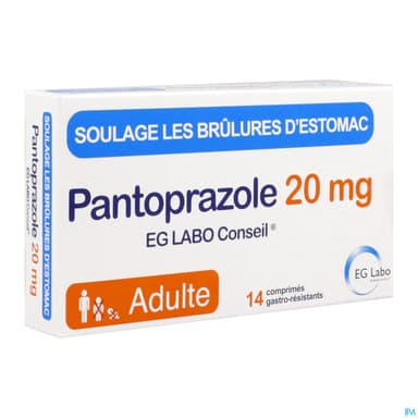 Pantoprazole Eg Labo Conseil 20mg Comprime Gastroresistant 14