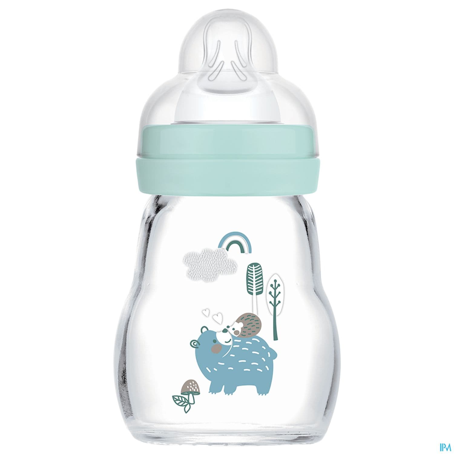 BIB MAM VERRE TETIN DEB1 BLEU170ML