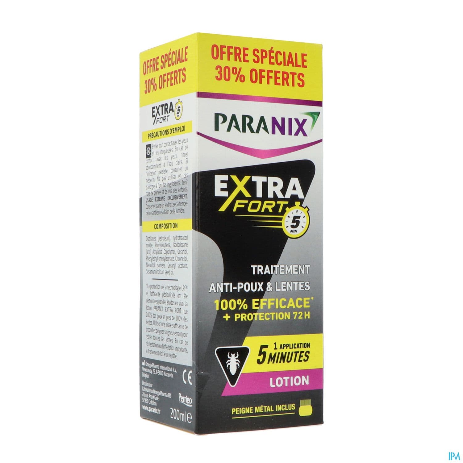 Paranix Extra Fort 5min Lotion Traitante 200ml Dont 30% Offert
