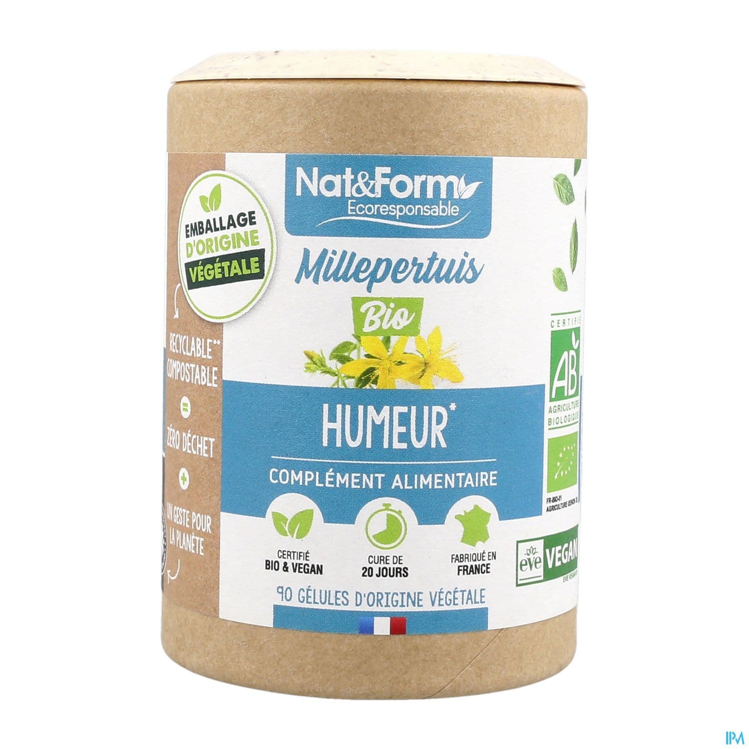 Nat Et Form Ecoresponsable Millepertuis Bio Gelule Vegetale 90