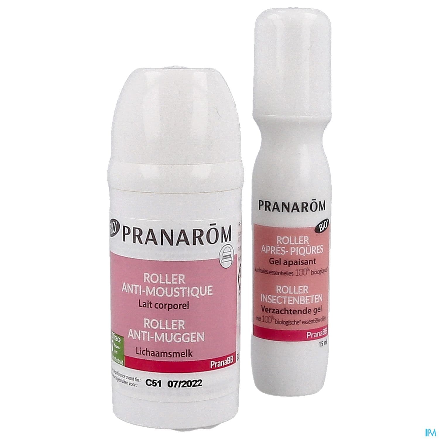 Pranarom Pranabb Roller Antimoustique 30ml + Roller Apres Piqure Bio 15ml