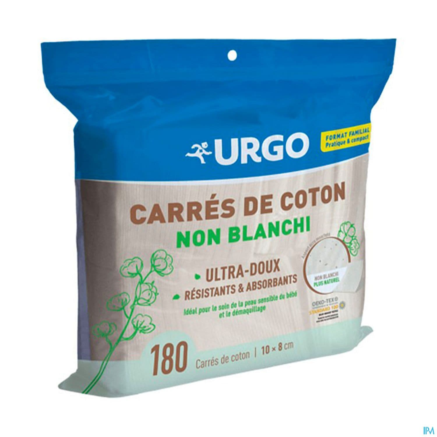 Urgo Carre De Coton Non Blanchi Sachet 180