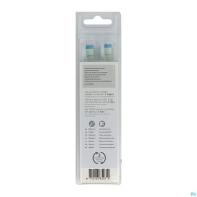 Sonicare Tete De Rechange Pour Brosse A Dents Electrique W2 White Brushsync Blanche Hx6062/10 X2