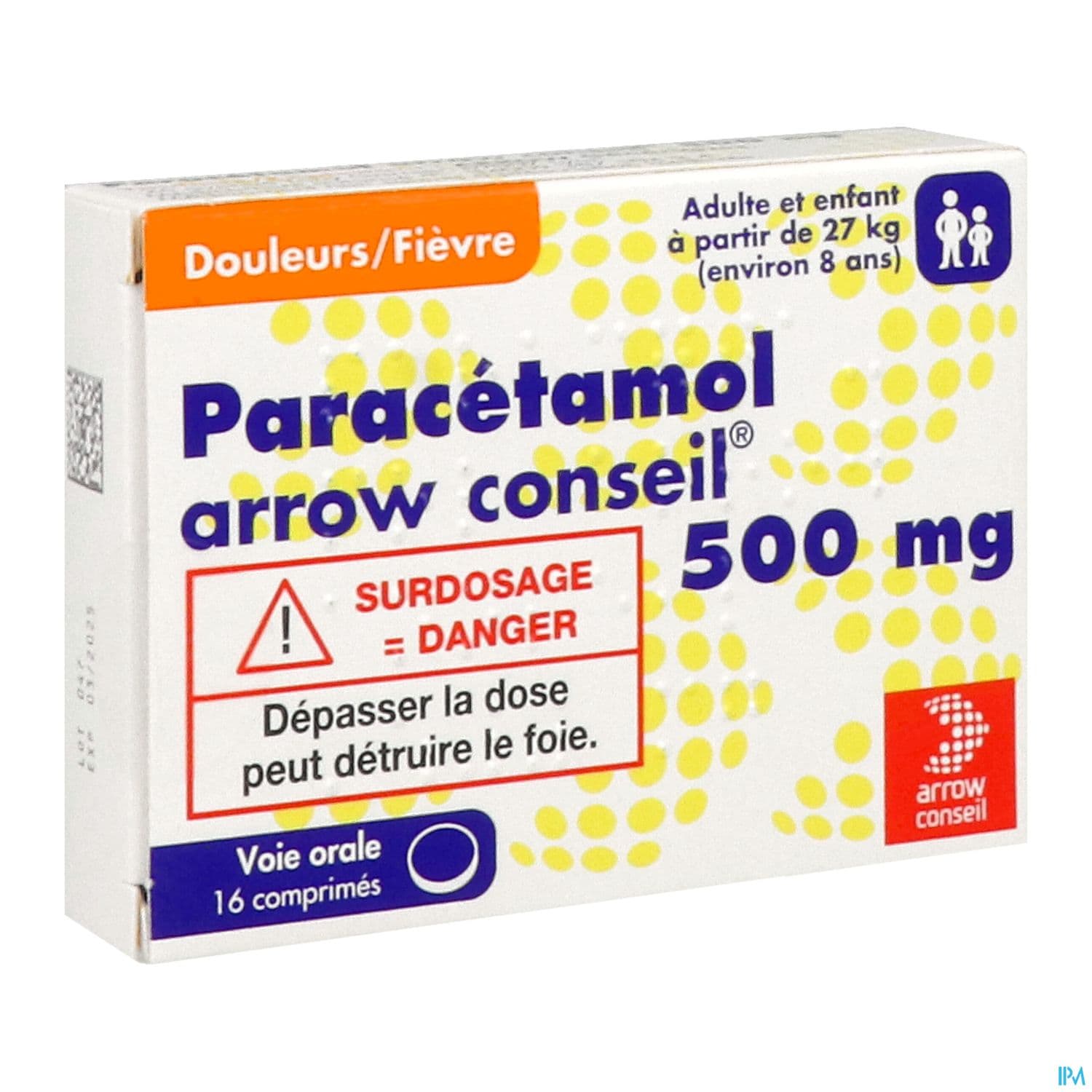 Paracetamol Arrow Conseil 500mg Comprime 16