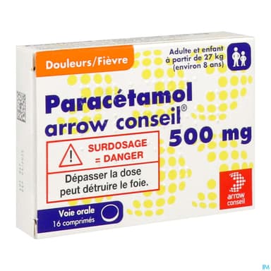 Paracetamol Arrow Conseil 500mg Comprime 16