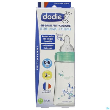 DOD BIB INIT+270ML VERT VALEN 0-6M