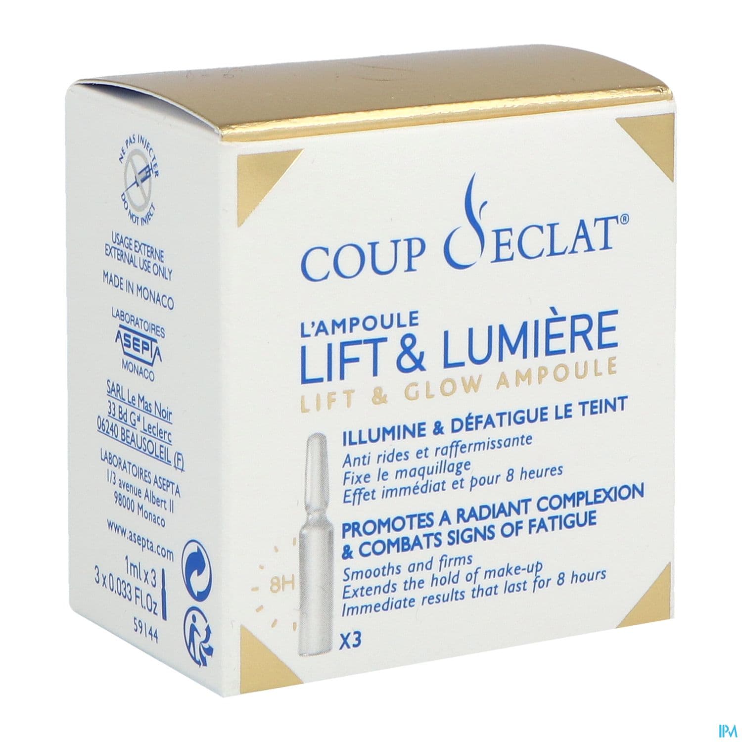 COUP-D-ECLAT LIFT & LUM AMP 3X1ML