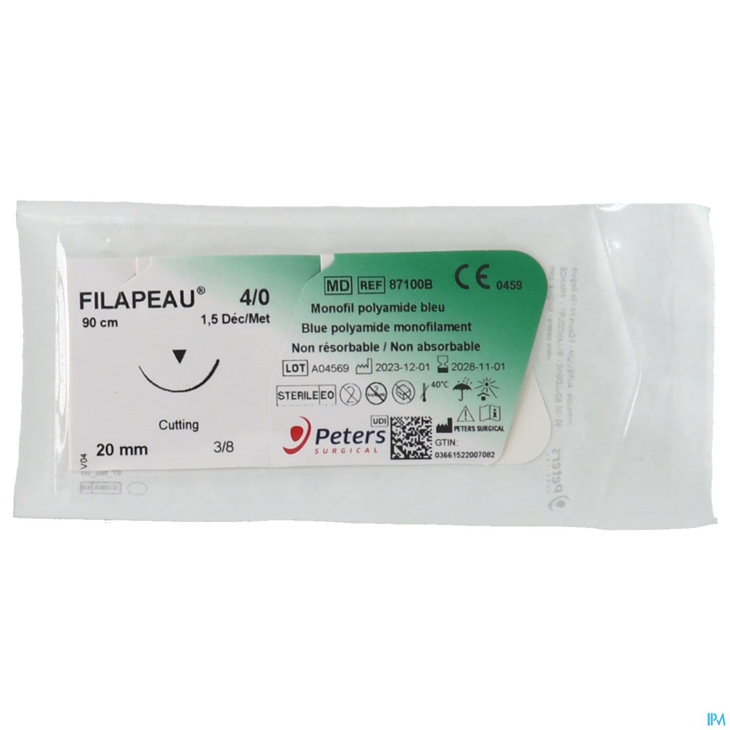 FILAPEAU FORT 4/0 3/8 T20 90CM X12