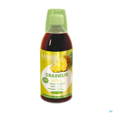 Milical Draineur Ultra Ananas Solution Buvable 500ml