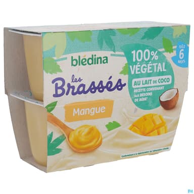 BLEDINA BRASSE 100% VEG MANGUE X4