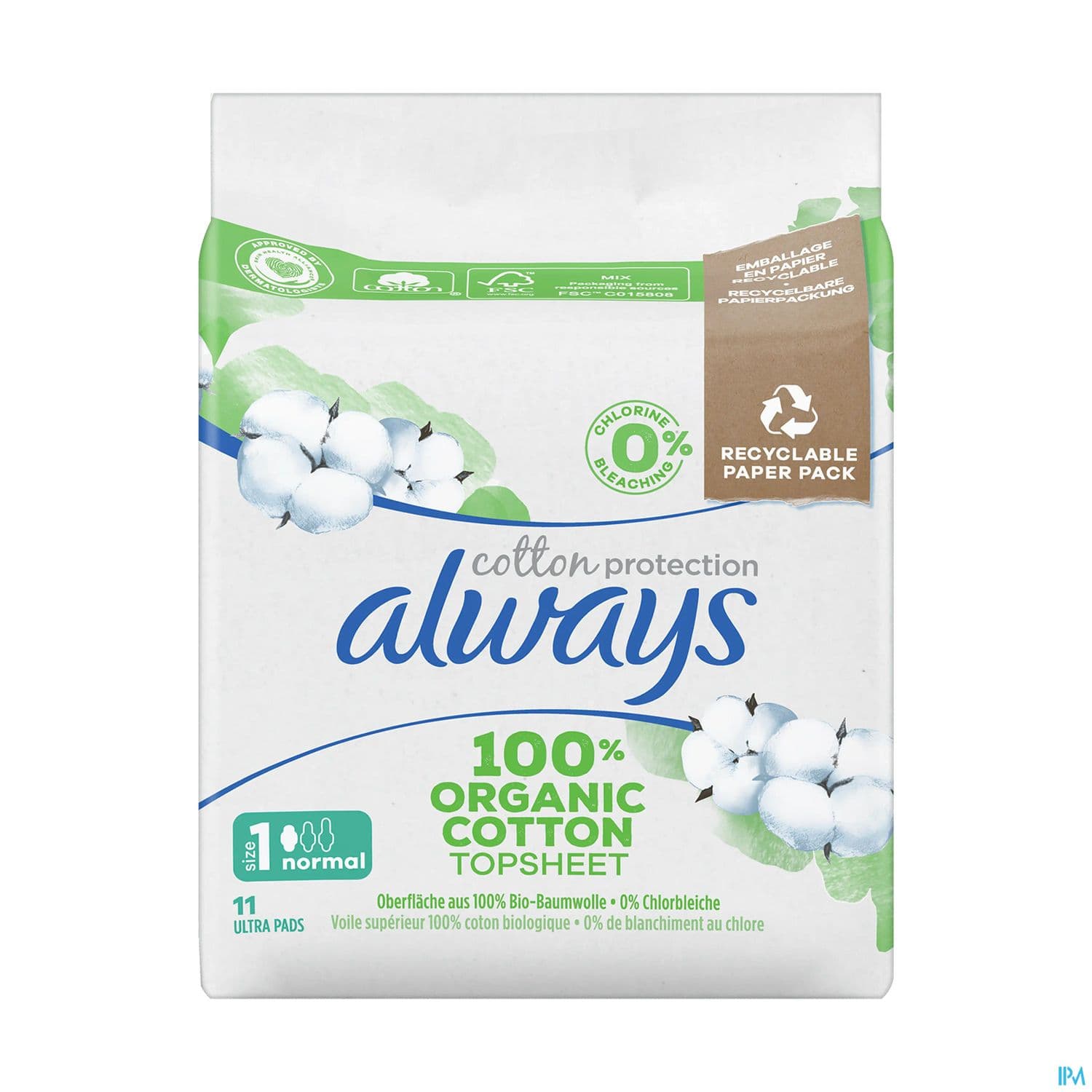 Always Cotton Protection Serviette Normal Plus 11