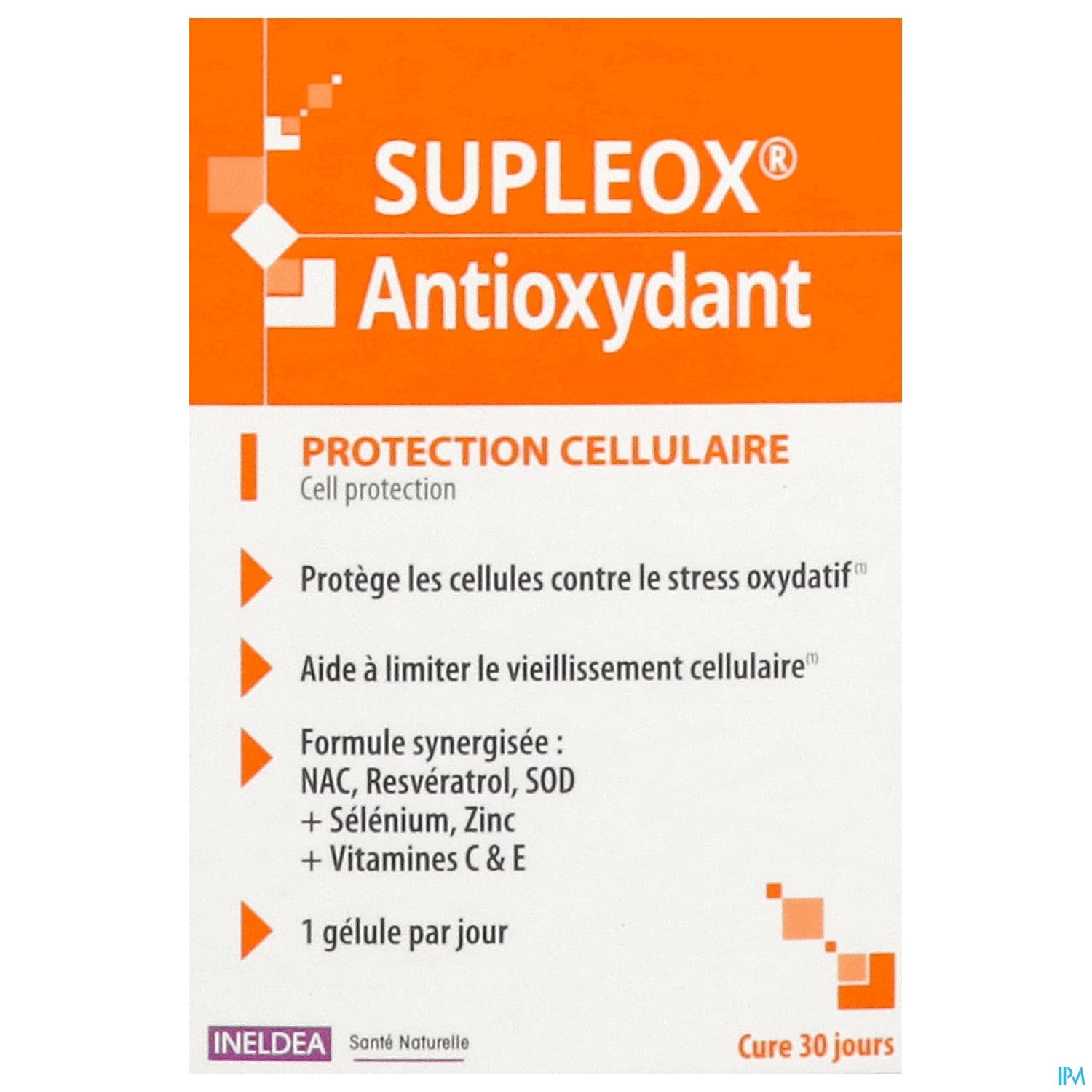 Ineldea Isn Supleox Antioxydant Protection Cellulaire Gelule 30