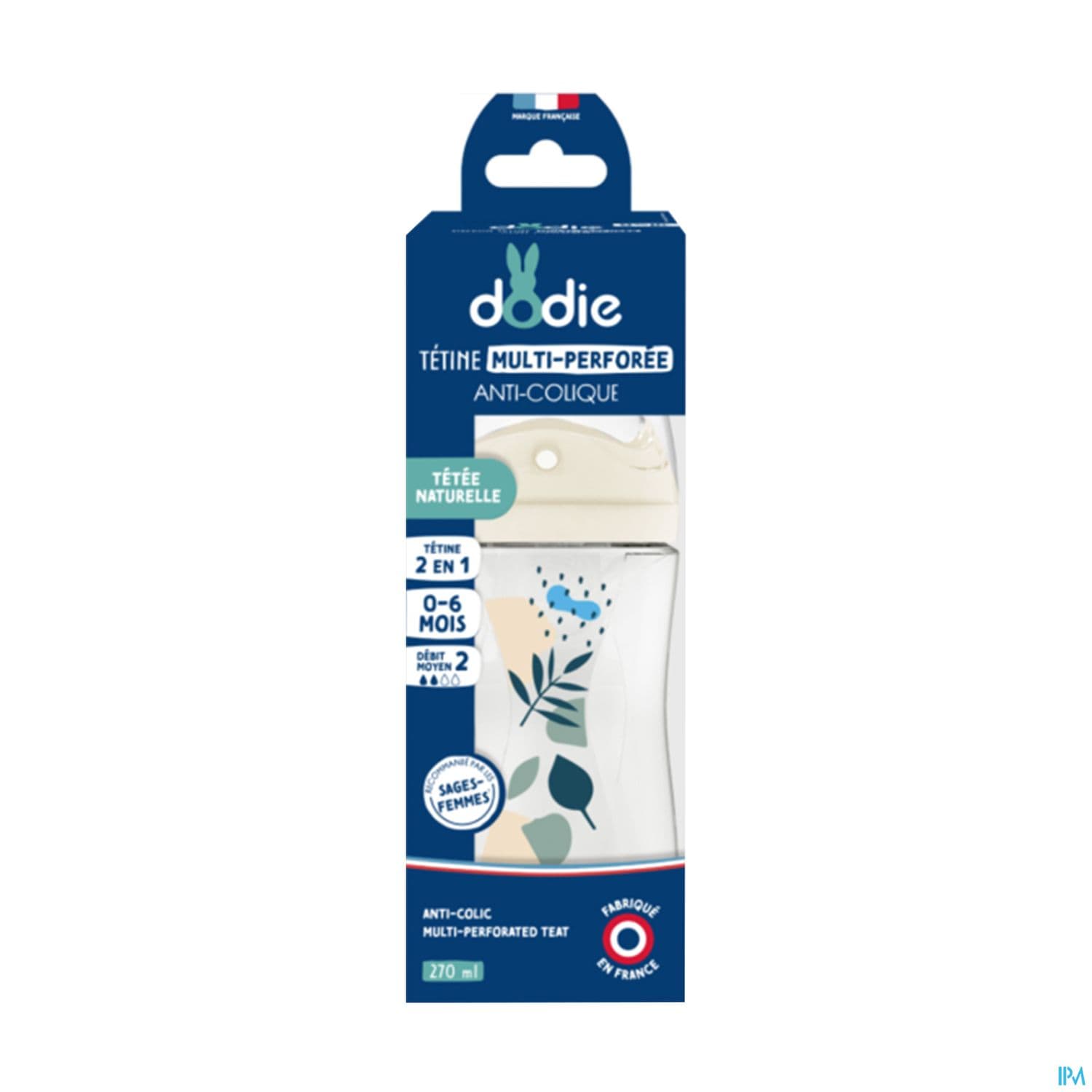 DOD BIB TEAT&RING BLEU 3+ 270ML
