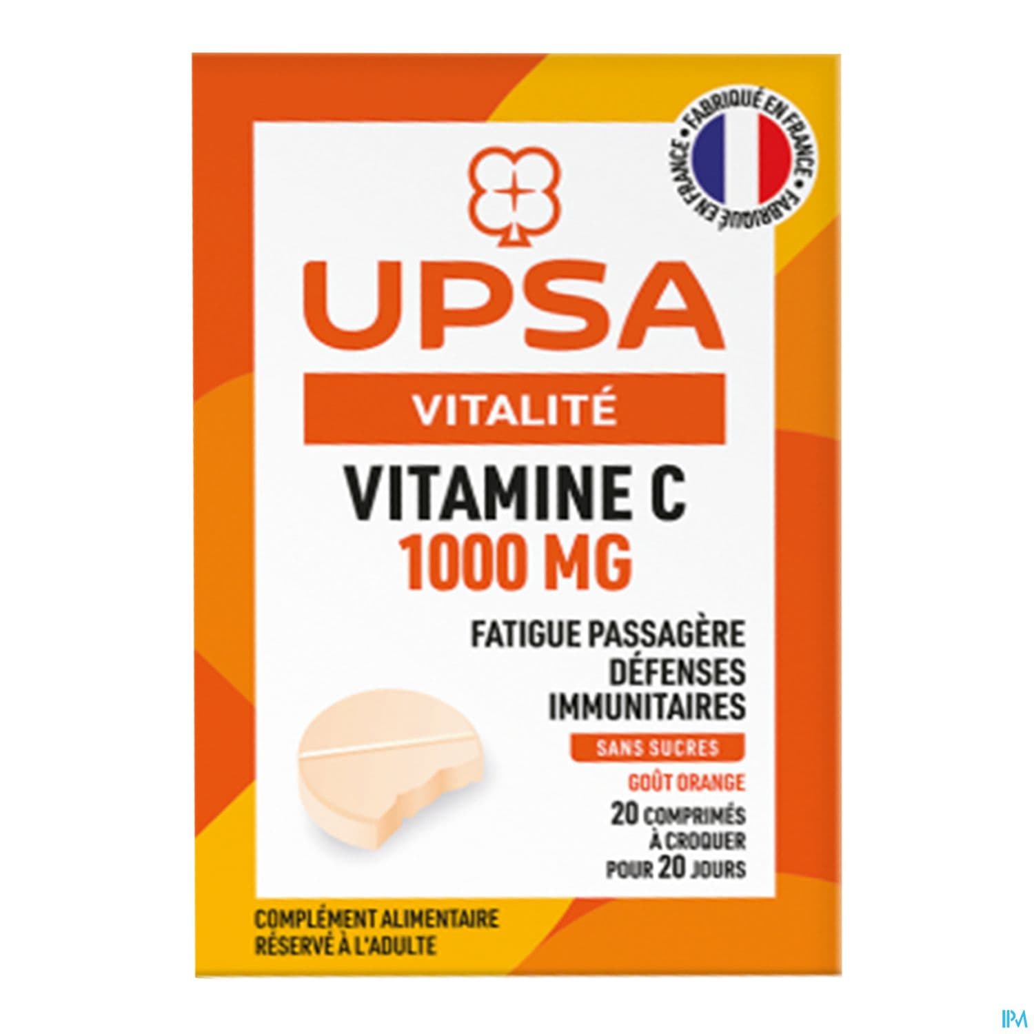 VITAMINE C 1000MG UPSA CPR CROQ 20