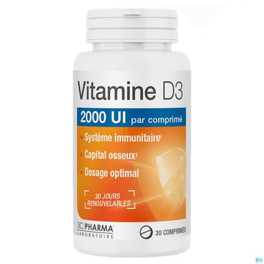 3 CHENES VITAMINE D3 CPR 30