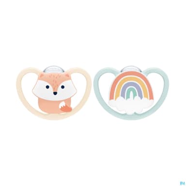 Nuk Sucette Silicone Space 18/36m Garcon X2
