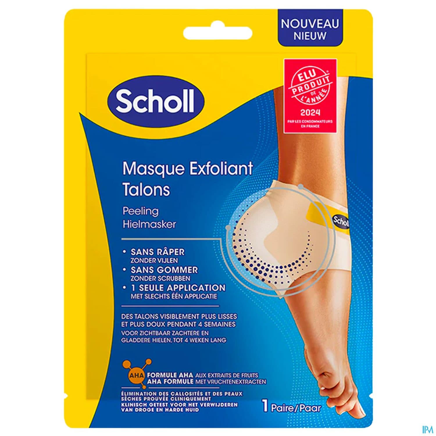 Scholl Masque Chaussette Exfoliant Talon X2