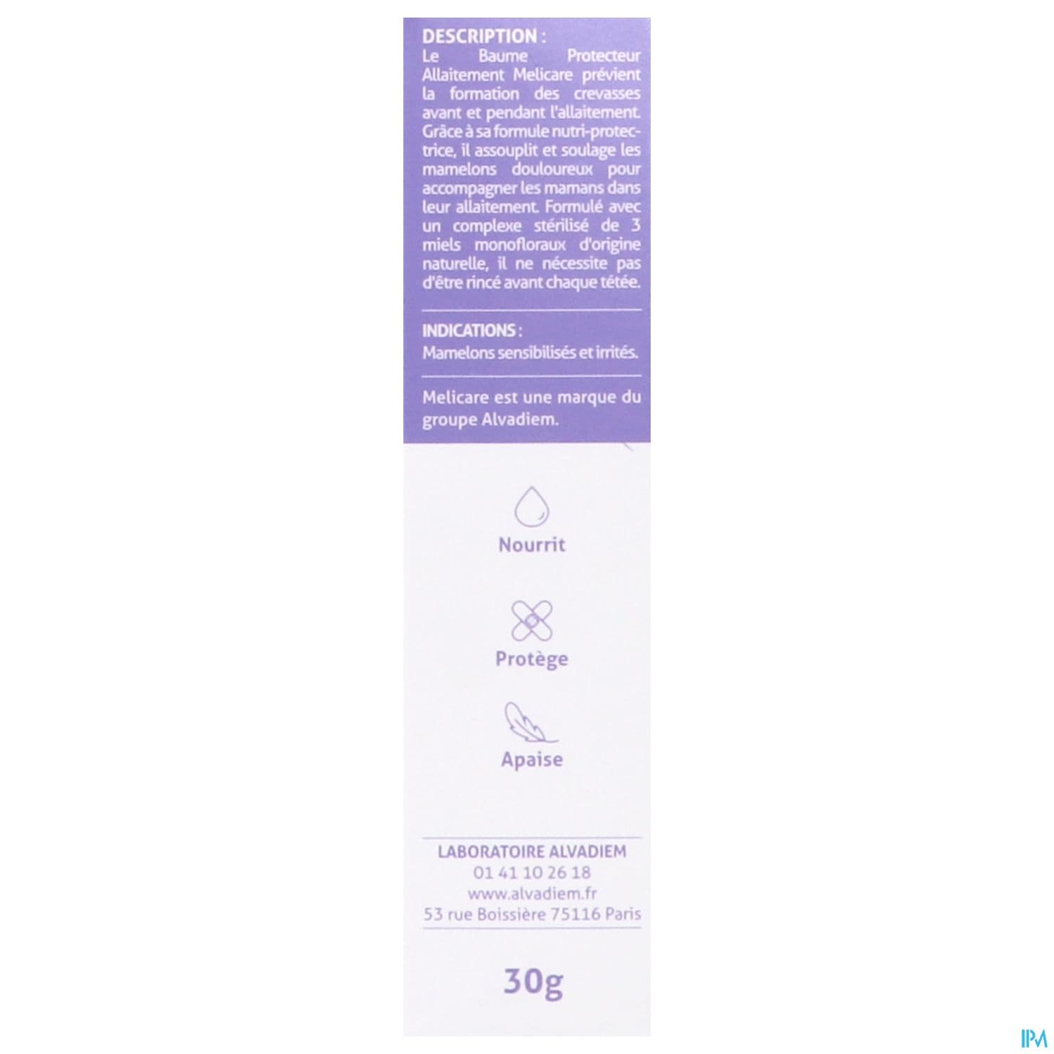 Melicare Baume Protecteur Allaitement Au Miel Sterilise 30g