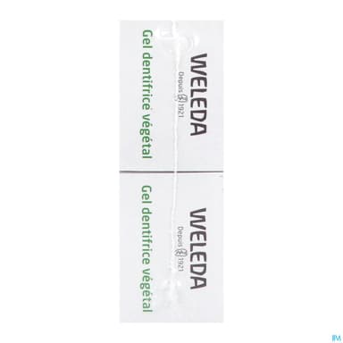 Weleda Dentifrice Gel Vegetal 75ml X2