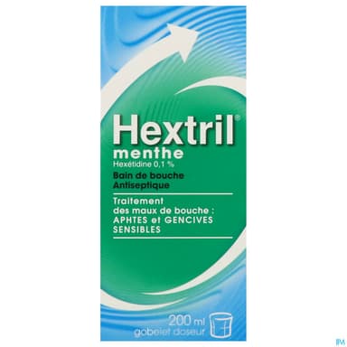 HEXTRIL MENTHE 0,1% BAIN BOUC200ML