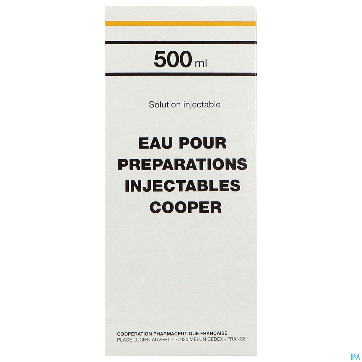 Cooper Eau Ppi Solution Injectable 500ml 1