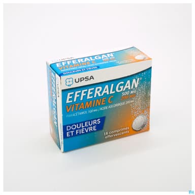 Efferalgan Vitamine C 500mg/200mg Comprime Effervesc 16