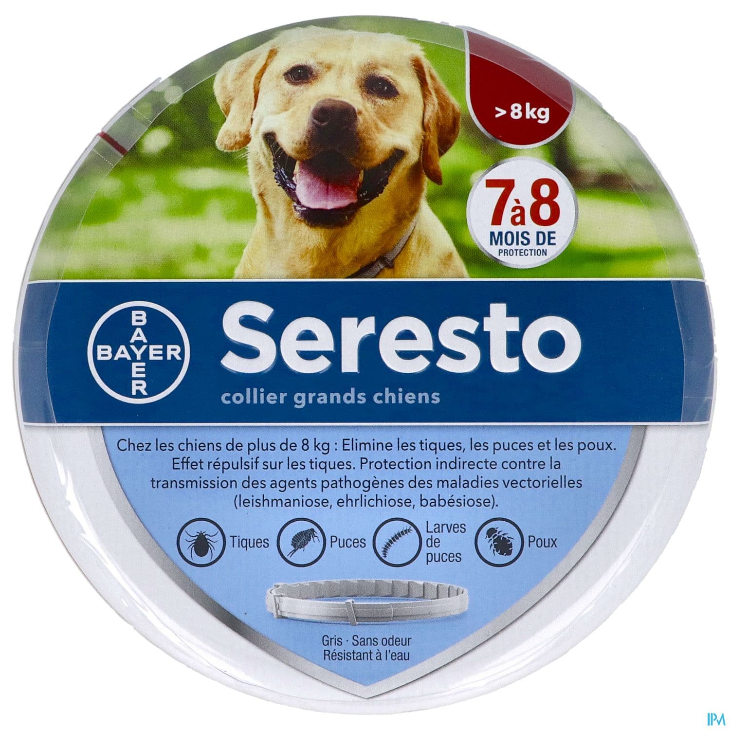 Elanco Seresto Collier Puces Tiques Grand Chien +8kg X1