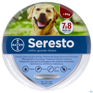 Elanco Seresto Collier Puces Tiques Grand Chien +8kg X1