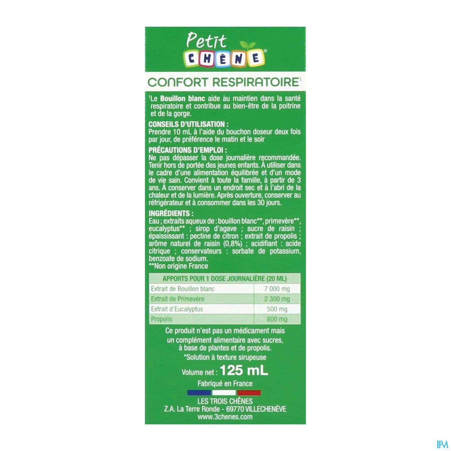 PETIT CHENE RESPIRATOIRE 125ML