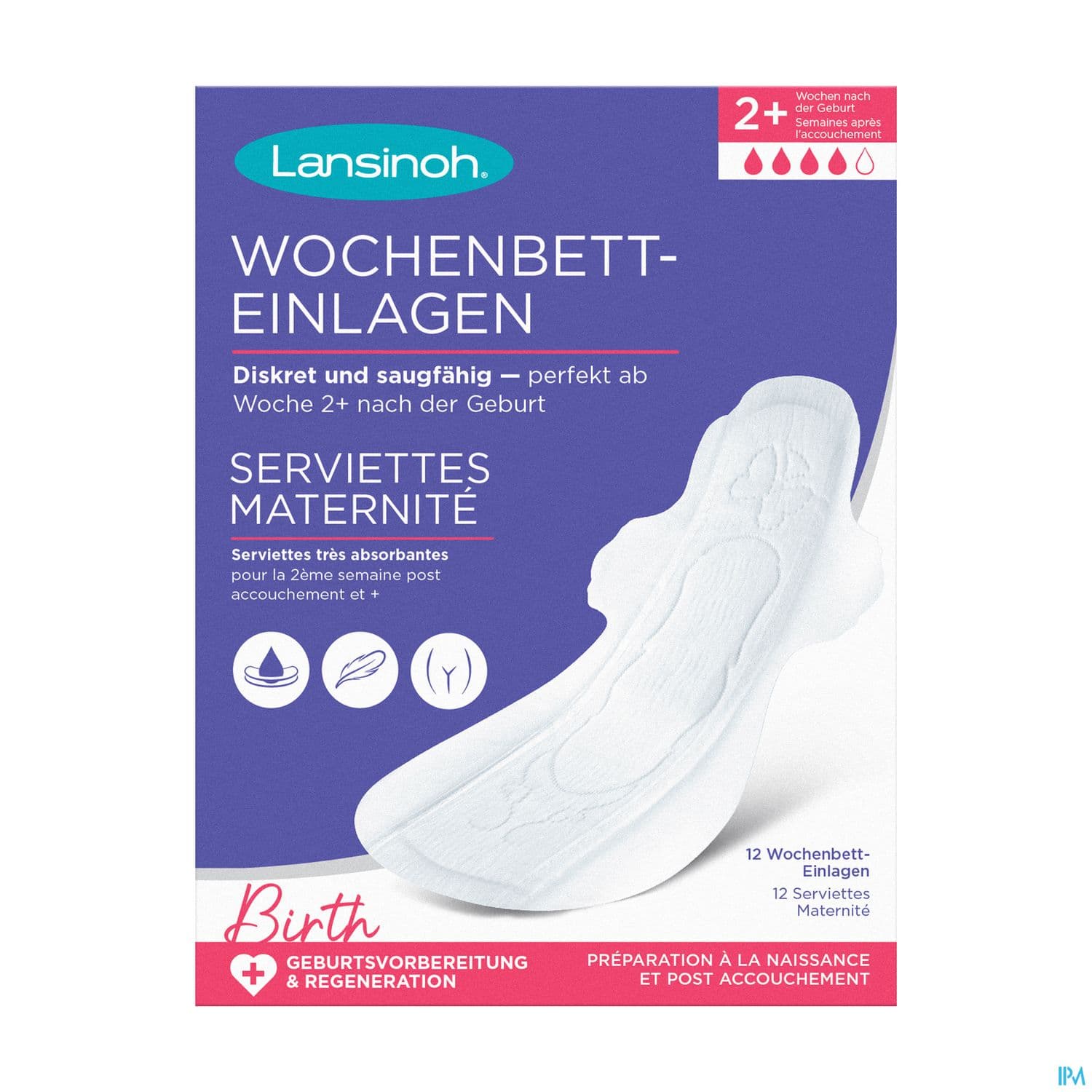 LANSINOH SERV MATERNITE X12