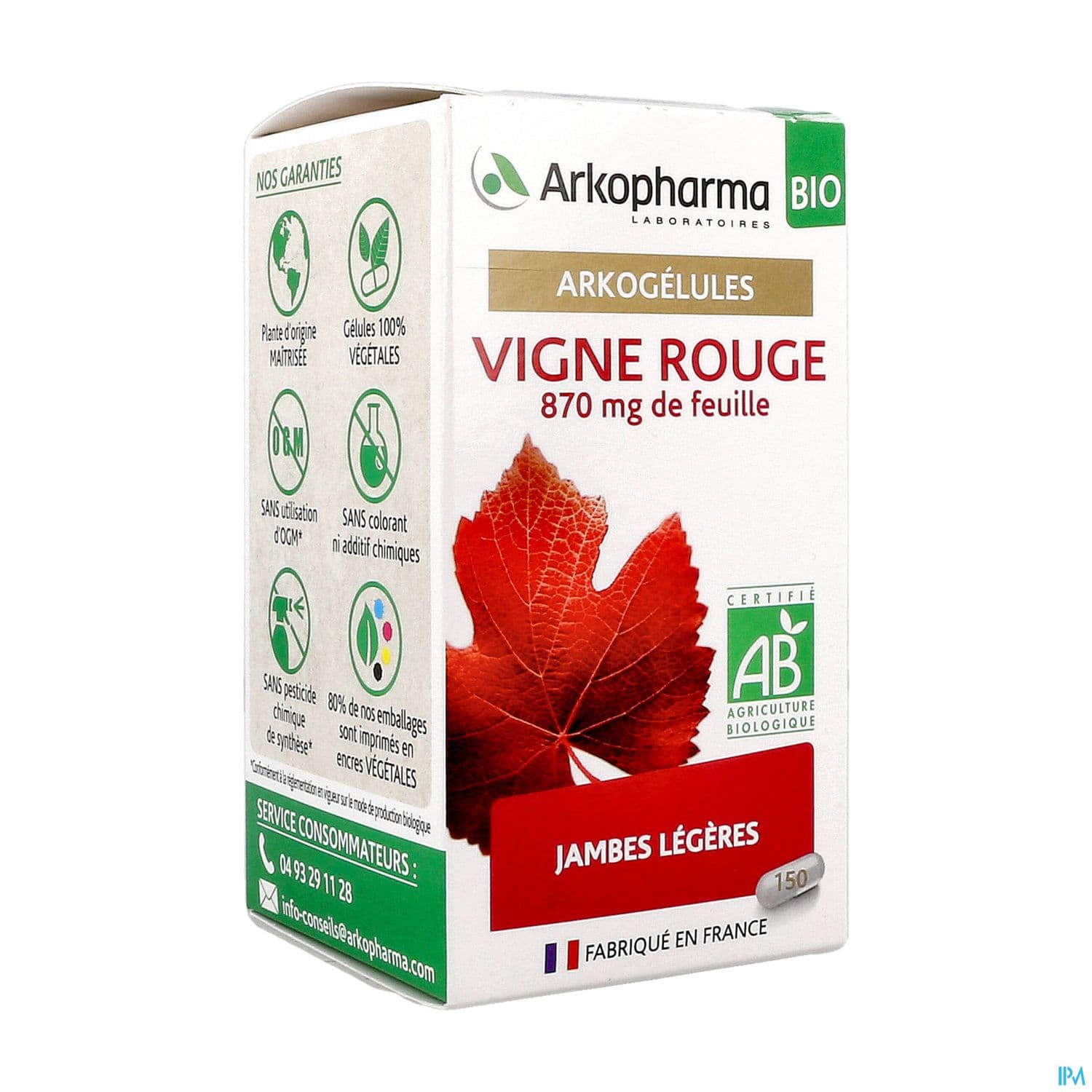 Arkopharma Arkogelules Vigne Rouge Bio Gelule 150
