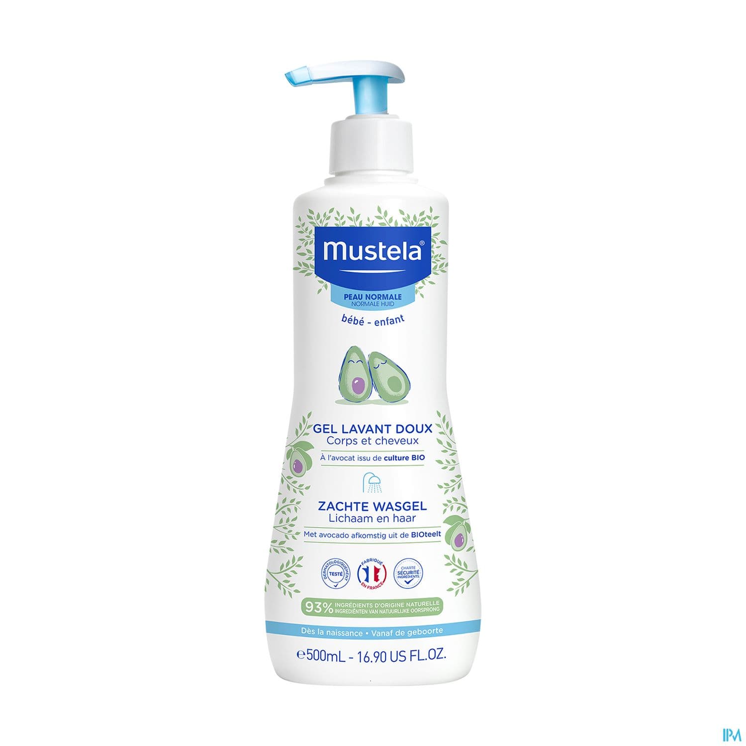 Mustela Bebe Enfant Gel Lavant Doux A l Avocat Bio 500ml