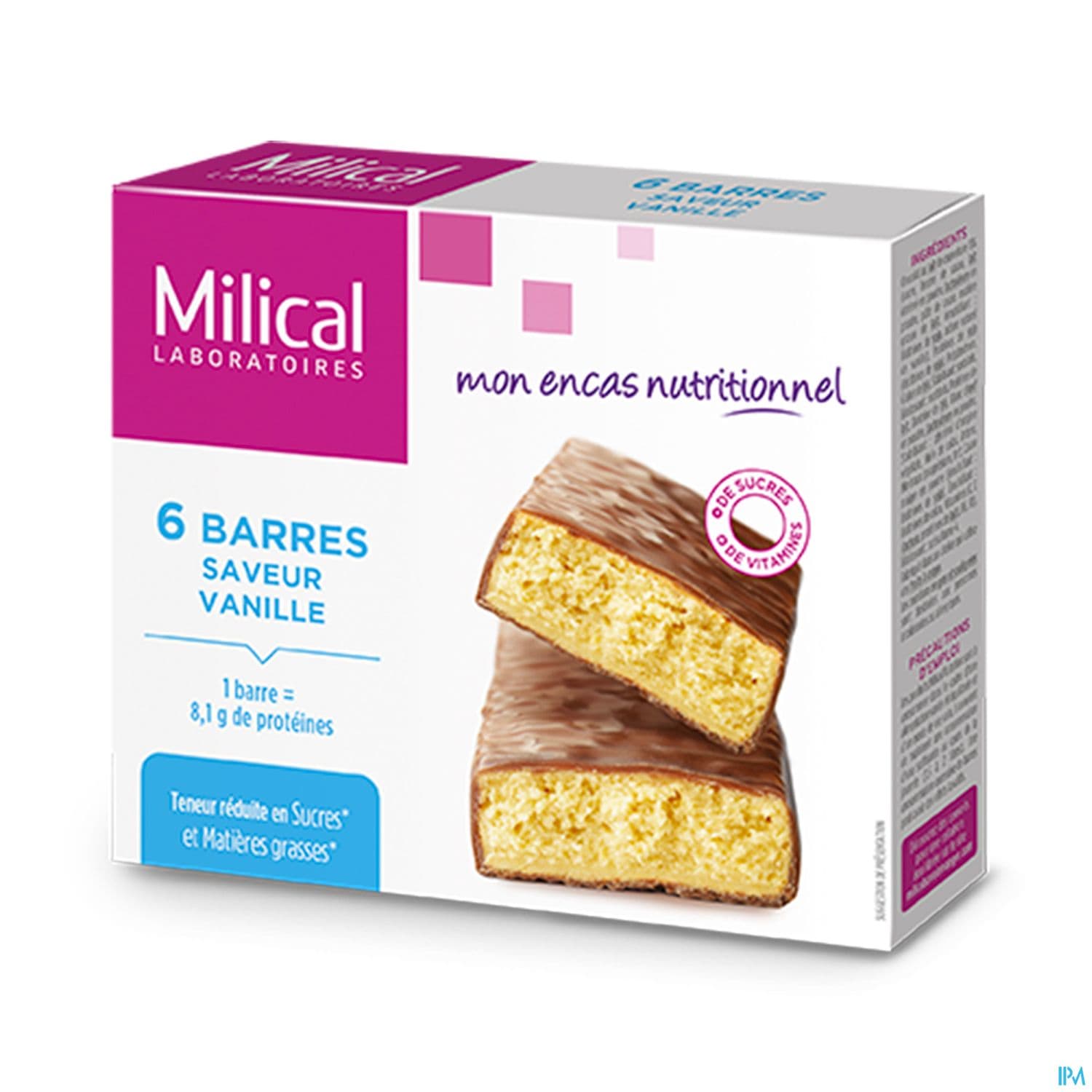 Milical Barre Hyperproteinee Vanille X6