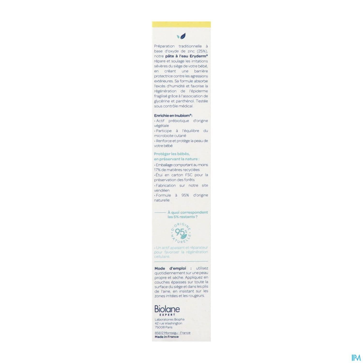 BIOLANE EXPERT ERYDERM PATE 75ML