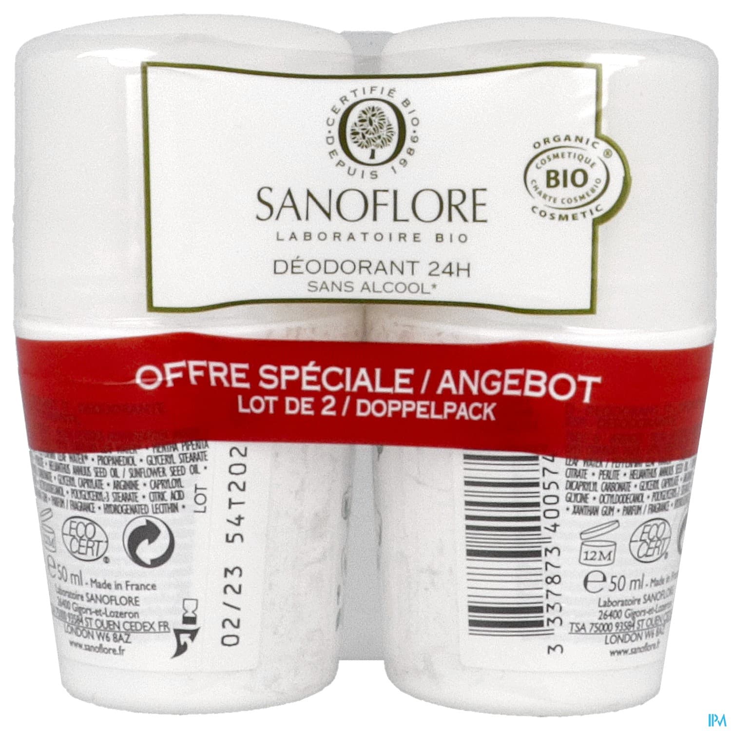 SANOFLORE DEOD FLORA 50MLX2