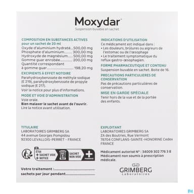 MOXYDAR SUSP BUV SACHET 16