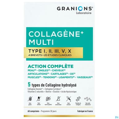 Granions Collagene Multi Type I Ii Iii V X Comprime 60