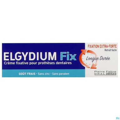 Elgydium Fix Fixation Extra Forte Creme Fixative Gout Frais 45g