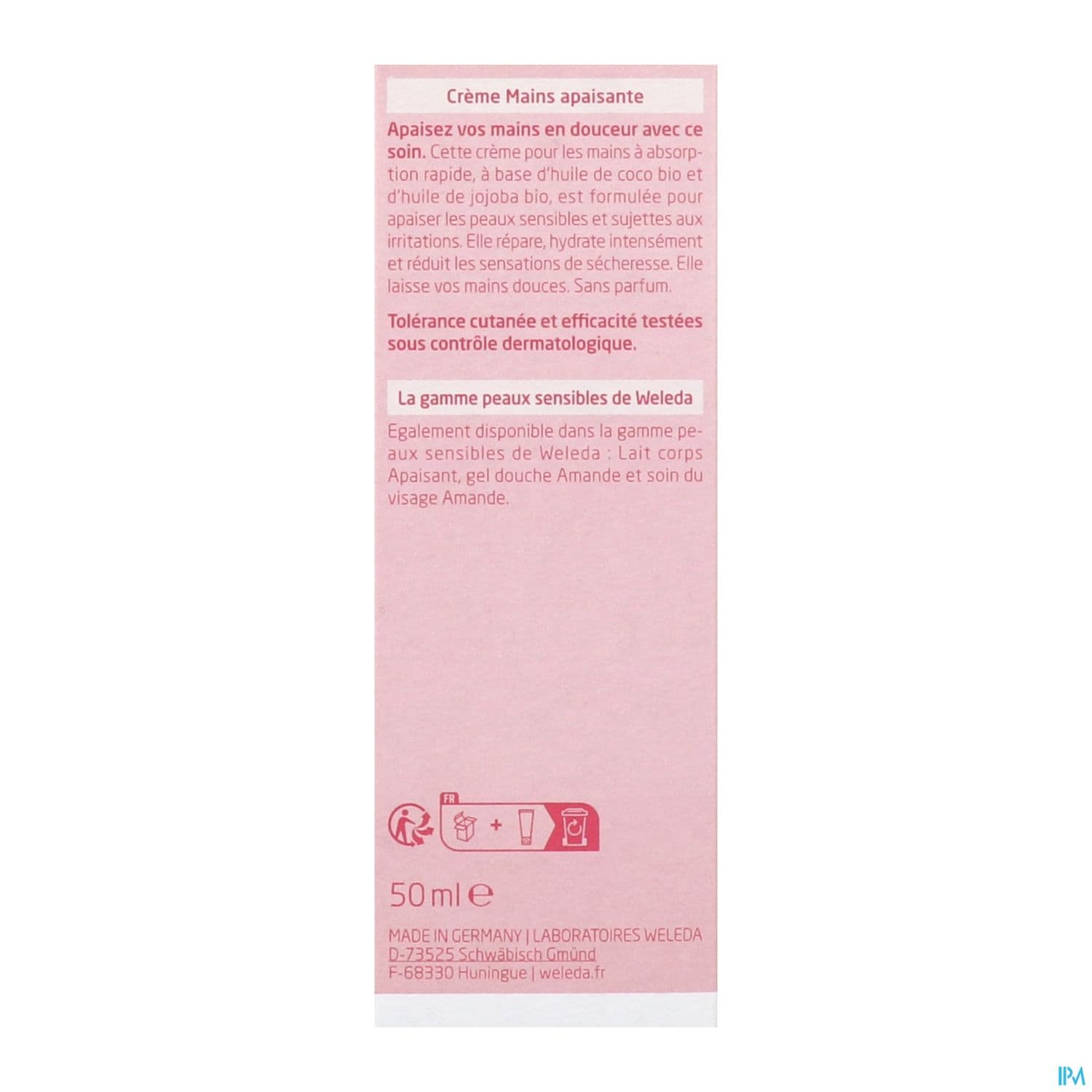 WELEDA CR MAIN APAISANTE 50ML