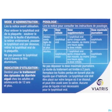 LOPERAMIDE VTS CONSEIL 2MG LYOC 12