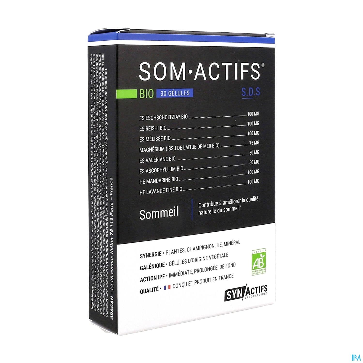 Synactifs Som Actifs Bio Gelule 30