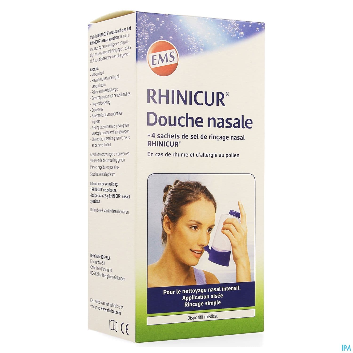 Rhinicur Douche Nasale Appareil + Sachet X4