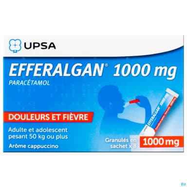 EFFERALGAN 1 000MG SACH 8