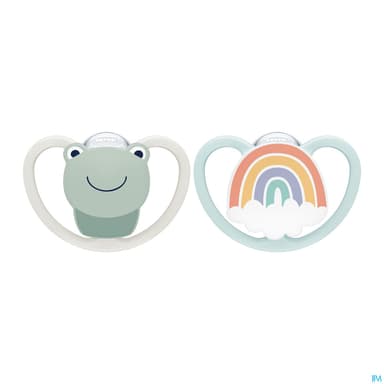 Nuk Sucette Silicone Space 0/6m Fille X2