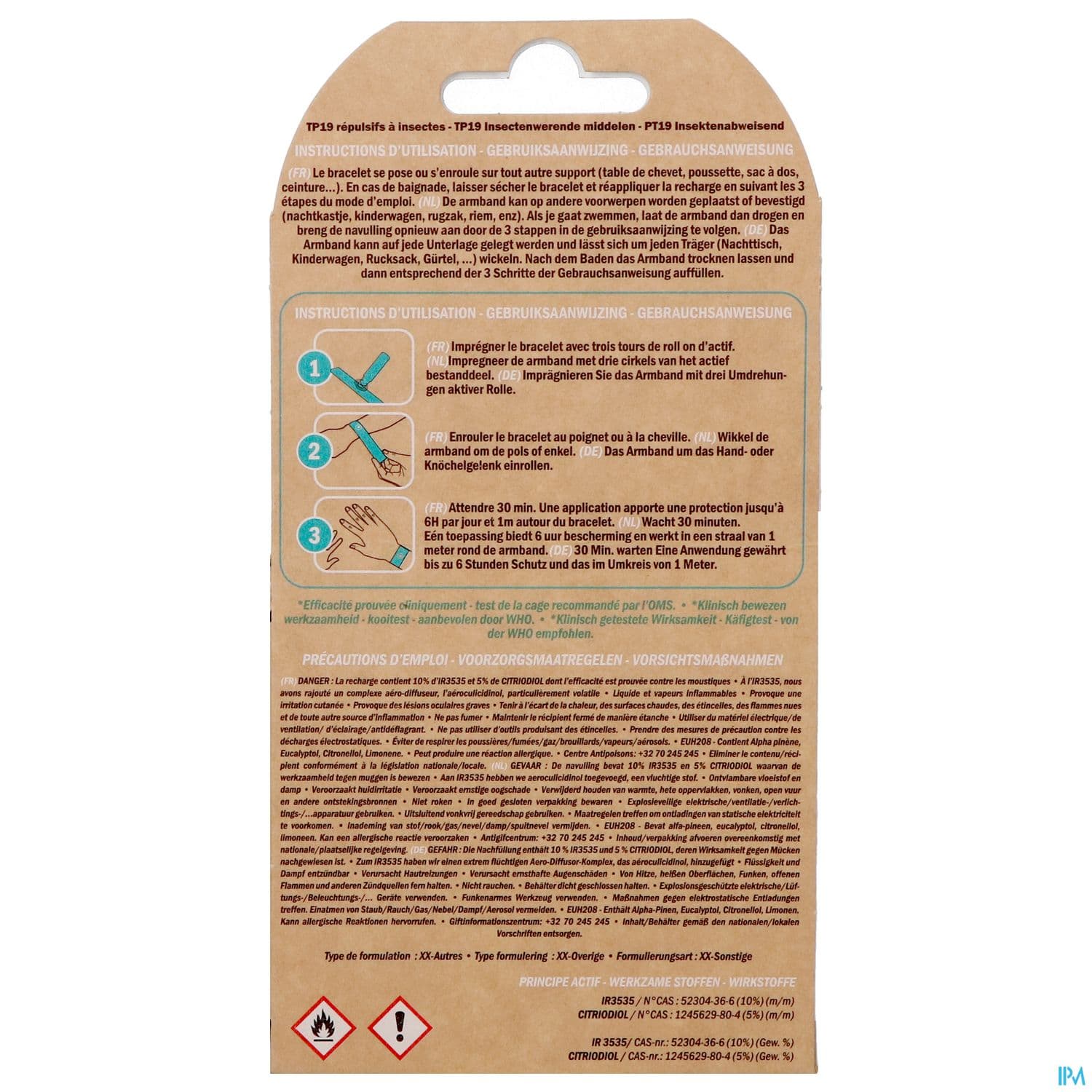 Manouka Bracelet Antimoustique Adulte Turquoise