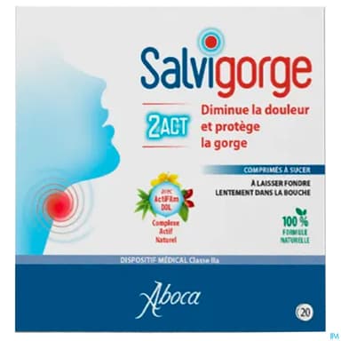 Aboca Salvigorge Comprime A Sucer Dispositif Medical Pour Le Mal De Gorge 20